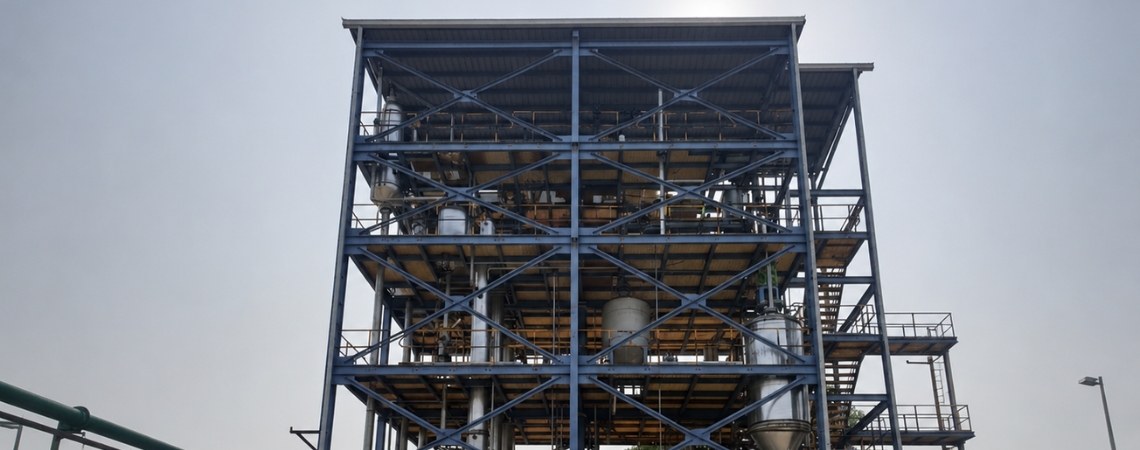 Name: ZLD Plant | Application: Process Effulents for API | Capacity: 100 KLD MEE Plant with KLAREN-Self-Cleaning technology | Location: Vizag, India